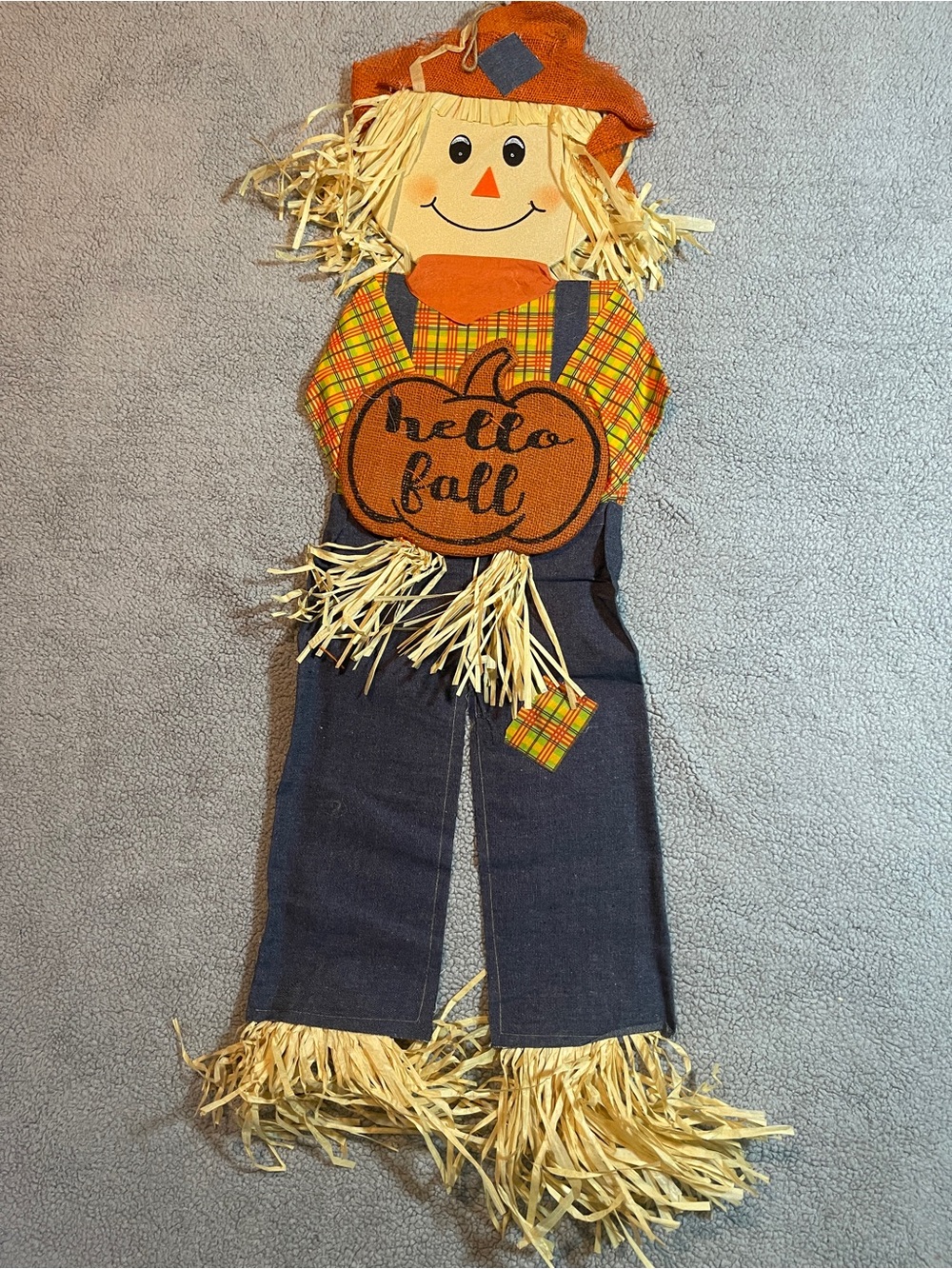 Scarecrow Welcome Door Hanger Size: 24.5" x 18" #autumn #halloween #doorhanger